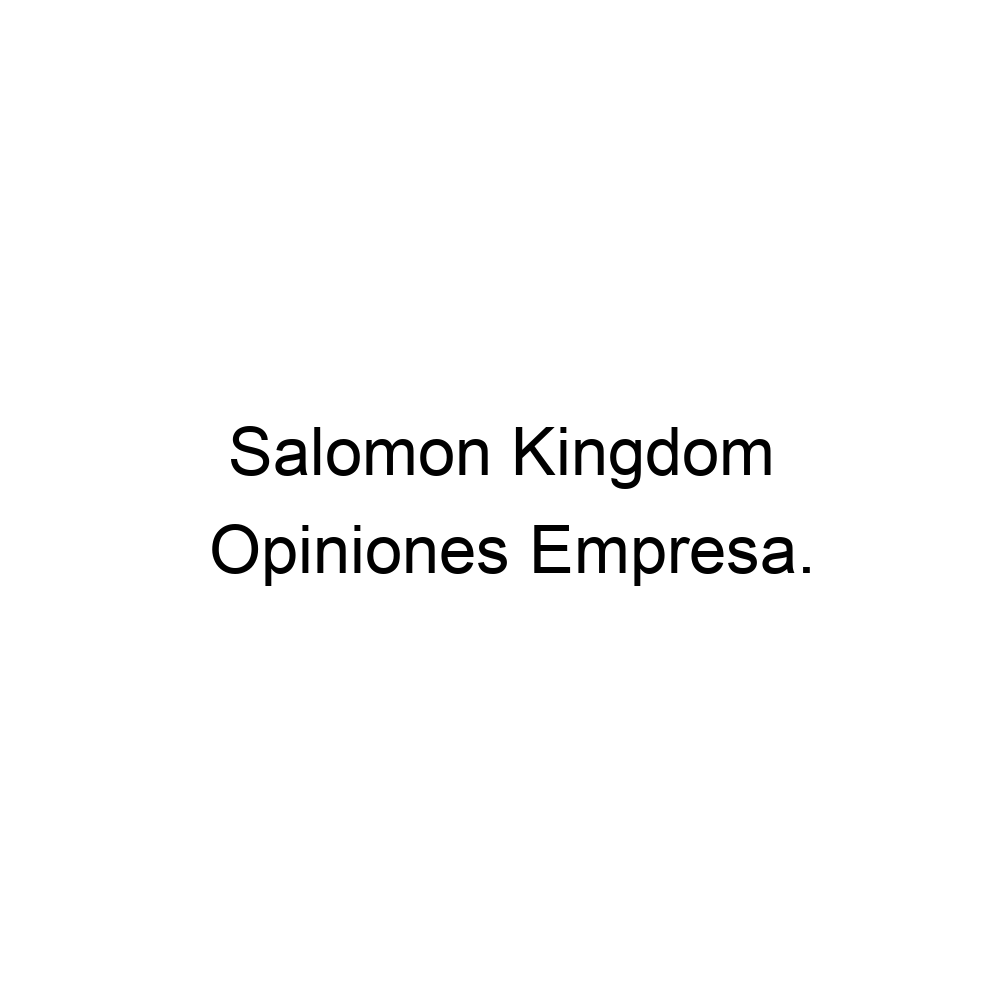 Absorbente malicioso Naufragio Opiniones Salomon Kingdom, ▷
